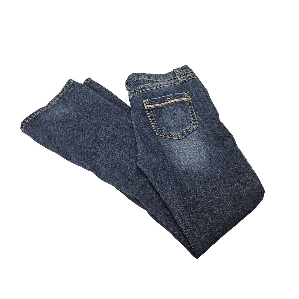 Blue Asphalt Blue Jeans Women's size 13 Thick Stitch Boot Flare Med. Denim